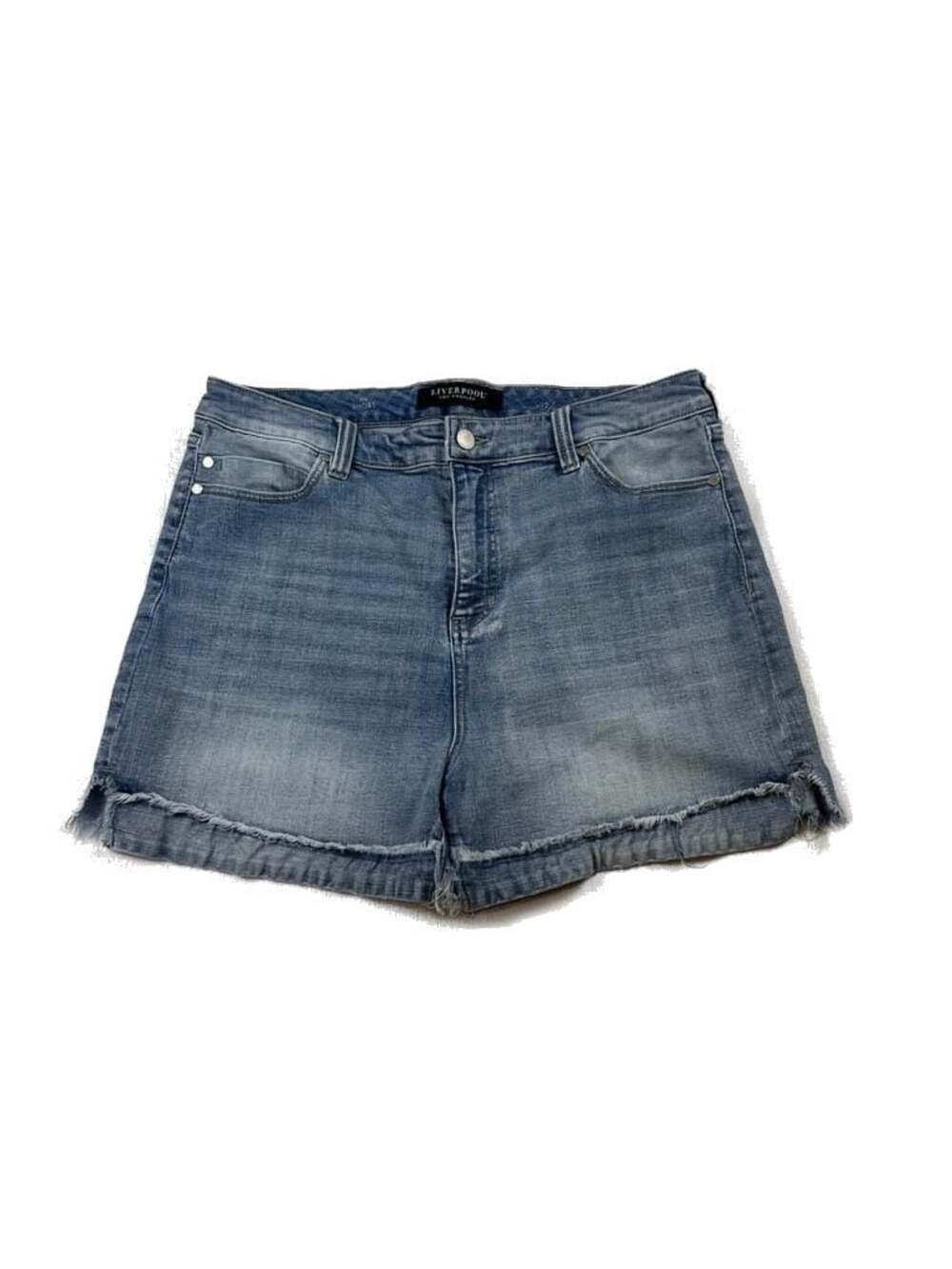 Liverpool Los Angeles The Short Raw Hem Frayed Denim Jean Shorts Women’s 12 /31 - Picture 4 of 10